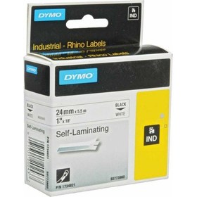 Resim Dymo Rhinopro 1734821 Beyaz/Siyah Lamine Vinil Şerit 24 MM X 5.5 