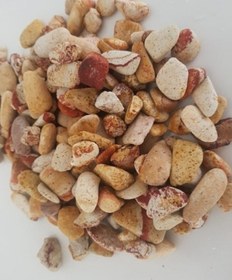 Resim Sarı Çizgili Dolomit Taş 2 Kg 1-2 Cm Bahçe Dere Taşı Çakıl Taşı 