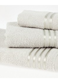 Resim Madame Coco Maynor Bordürü Floşlu Yüz Havlusu 1khvlu1965yüz Havlusu-açık Gri 