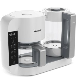 Resim Arçelik K 3284 Gurme Çay Makinesi 0,9 lt Cam Demlik 1,7 lt Su Isıtıcı Beyaz Renk Revizyonlu 