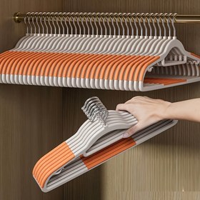 Resim 20 Parça Kaymaz ve İz Bırakmayan Askı Seti, Sağlam Aşçılık Ceketleri, 360 Derece Farklı Hareket Eden Kancalarla Dayankar Ve Yer Tasaran Gardrop Asıları, Çamașır ile Kurutma Sakl 