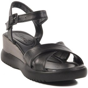 Resim Siyah Topuklu Kadın Sandalet T-002 Z Siyah 