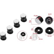 Resim Universal Siyah Luxell Fırın Ocak Şofben Set Üstü Ocak Düğmesi 1 Li Takım 