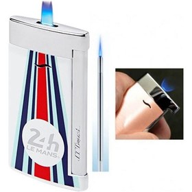 Resim S.t. Dupont Le Mans Slim 7 Çakmak 027788 Beyaz/mavi 