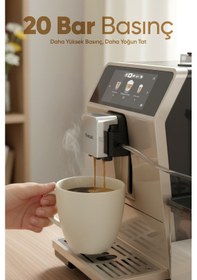Resim Fressi EM-1592 2000 W Dijital Ekranlı Tam Otomatik Espresso Kahve Makinesi 