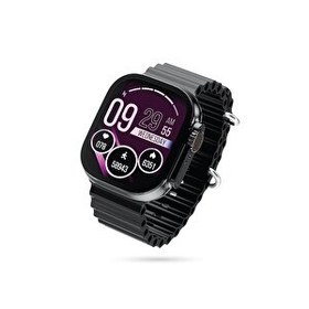 Resim Polosmart PBS139 2.01" Dokunmatik Ekran Dahili Hoparlör - Mikrofon Akıllı Saat Siyah 