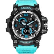 Resim Hanyang 1617C Açık Mavi Smael Erkekler Askeri Izle 50 M Su Geçirmez Kol Saati LED Kuvars Saat Erkek Relogios Masculino 1617 Dijital Spor Saatler Erkek (Yurt Dışından) 