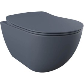 Resim Creavit Free Rim-Off Kanalsız Asma Klozet Basalt Mat FE322-00BM00E-0000 