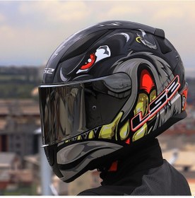 Resim Gri Cam + Ls2 Rapid 2 Spox Motosiklet Kaskı Gri 