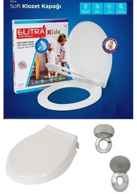 Resim Elitra Elitra Kids Soft Çocuk Adaptörlü Ve Yetişkin Yavaş Kapanan Klozet Kapağı Diğer 
