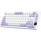 Resim Coverzone Ajazz AK820 Pro Mekanik Oyun Klavyesi,3 Modlu Tft Renkli Ekran ve Cnc Düğmeli 81 Tuş,rgb Aydınlatma 