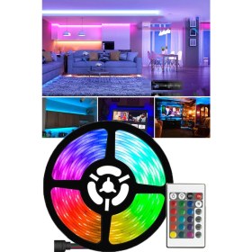 Resim Techno Station 5 mt Kumandalı Işıldak Rgb Şerit LED Lamba 