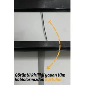 Resim Storemax 2 Metre (2 Adet x 1 Metre) Kendinden Yapışkanlı 50X12MM Gri Balık Sırtı Kablo Kanalı (2 Metre) 