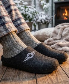 Resim Gezer Kışlık Rahat Taban Ev Bahçe Erkek Terlik 