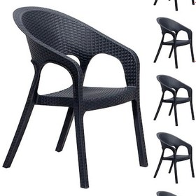 Resim 6 Adet Garden Antrasit Sandalye / Balkon-bahçe-teras Antrasit 