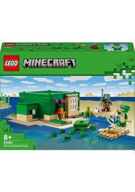 Resim LEGO® Minecraft Kaplumbağa Plaj Evi 21254 8+ Yaratıcı Oyuncak Yapım Seti - 234 Parça 