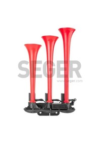 Resim Seger 3 Borulu Melodili Nostalji Kirmizi Plastik Borulu Korna 86en12.000.03k 