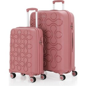 Resim Mçs Polipropilen 2li Valiz Seti Büyük & Kabin V376 S23sy1000050-set 00418 Koyu Pudra 