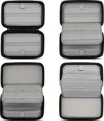 Resim Gaojunshop01 Nintendo Switch Ve Ps Vita İçin 80 Kartlı Siyah Şok Emici Saklama Kılıfı Sd Kart Yuvası 