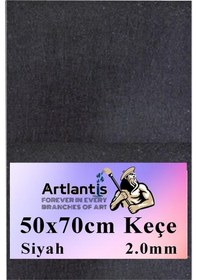 Resim 50x70 Cm Keçe 2.0 Mm 1 Adet Renkli Hobi Keçesi Elişi Keçesi Anasınıfı Kreş Okul Öncesi Siyah 
