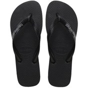 Resim Rubber Logo Filete Black Erkek Terlik-4779 Siyah 