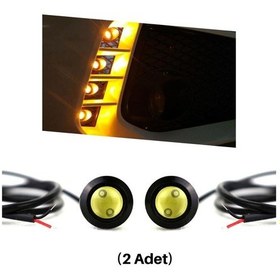 Resim Carmind Kartal Gözü Oto Ayna Altı Led Turuncu 23Mm 2 Adet 