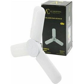 Resim Luz&pos 3 Kollu 30w 270w - E27 Beyaz Led Ampul 2400lm - 6500k - 15cmx 3 Kanat Sr-2430 