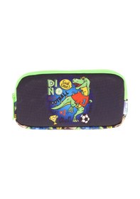 Resim Kaukko Kids Yeşil Siyah, Dinazor Baskılı, Erkek Çocuk Üç Bölmeli Okul Kalem Çantası - L8266 Yeşil - Siyah 
