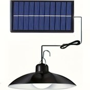 Resim 1 Adet Güneş Enerjili Kolye Işıklı Dış Mekan LED Avize, Uzaktan Kumandalı Çift Başlı Dekoratif Aydınlatma İçin Kulübe Ahır Oda Karavan ve Dış Mekan Aydınlatması 