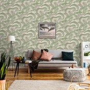 Resim Yasham Emboss Desenli Duvar Kağıdı Yeşil 52 cm x 10 m 