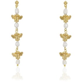 Resim BEE LOVE PEARL DROP EARRINGS 