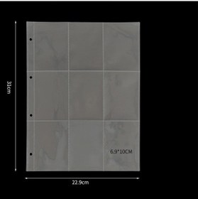 Resim 10 Adet Bağlayıcı Kollu Bağlayıcı Kollu Fotoğraf Albümü Bağlayıcı 9 Grid Card Page 