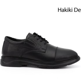Resim Gönderi(r) Erkek Siyah Bağcıklı Hakiki Deri Klasik Ayakkabı 