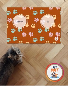 Resim MEVESE Petmat Kedi Mama Paspası , Kaymaz Taban , Yıkanabilir , Evcil Hayvan Paspası 007-K 