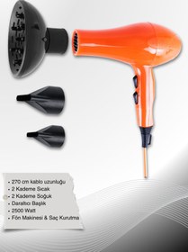 Resim Hagen Profesyonel Saç Kurutma Makinesi 2500Watt Profesyonel Fön Makinesi Daraltıcılı Saç Kurutma Makinesi 