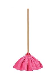 Resim Wikro 1 Adet Mop 1 Adet Ahşap Sapı Ile Takım Mikrofiber Vileda Tipi Mop Paspas 