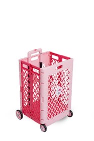 Resim Rafiste Katlanabilir Pazar Arabası Pembe 