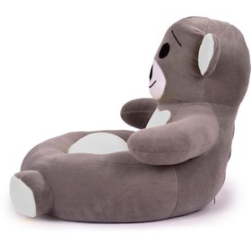 Resim TOKKO Çocuk Bebek Ayıcık Peluş Koltuğu - Ayıcık Koltuk Gri Beyaz 