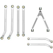 Resim Tenfowee Axial Scx24 C10 Bronco Jeep İçin 1/24 Aluminyum Performans Yüksekliği Artırıcı Çubuk Seti Gümüş 