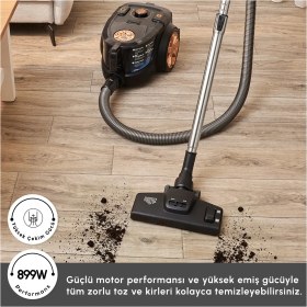 Resim Karaca Vantuz High Force F2 Matte Toz Torbasız Elektrikli Süpürge 2 L Toz Haznesi ile Yüksek Emiş Gücü 