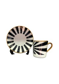 Resim Fermato 4 Parça 2 Kişilik Porselen Türk Kahvesi Fincan Takımı Çarkıfelek Serisi Renkli 