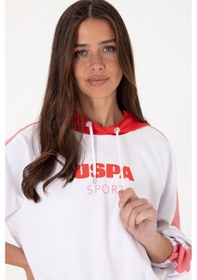 Resim U.S. Polo Assn. Kadın Beyaz Kapüşonlu Sweatshırt 50300697-VR013 