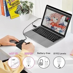 Resim Hype Store Osu Tablet Grafik Tablet VK430 4x3 Inç, Pilsiz Stylus 290RPS Raporlama Hızı, 8192 Baskı Hassasiyeti ve 4 Kullanılabilir Tuş, Windows//mac/chrome Os ile Uyumlu 