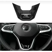 Resim YıldızTuning Polo Mk6 Yeni R Direksiyon Logo Siyah 2021-2024 