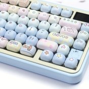 Resim MOG Profil Yuvarlak PBT Boya Sublimasyonlu MX Anahtarlı Mekanik Klavye için Oyun Keycaps - Şirin Nj68 GMK67 Klavye Seti 