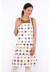 Resim Petra Mutfak Önlüğü Daire Kırmızı Siyah 