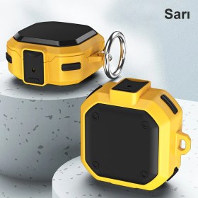 Resim Microsonic Samsung Galaxy Buds Live Kılıf Darbeye Dayanıklı Sert Koruyucu + Askılık Sarı 