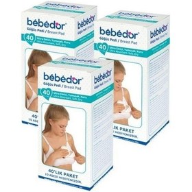 Resim Bebedor Polietilen Dış Yüzeyli Göğüs Pedi 40 Lı 3 Paket 