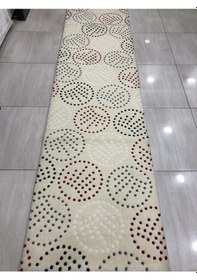 Resim Saray Halı Samyeli 10941 Wk 80X300 Krem Kırmızı Gri Yolluk ! 