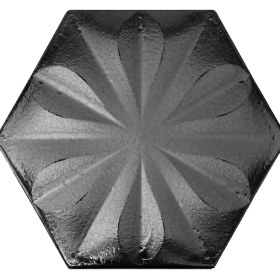 Resim Armada Çini 15x17 cm Çiçekli Mat Metalik Altıgen Çini Karo 